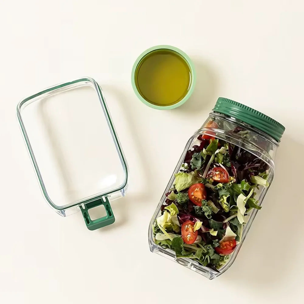 Bocal à Salade Nomade 2 en 1 – Bocal & Bol