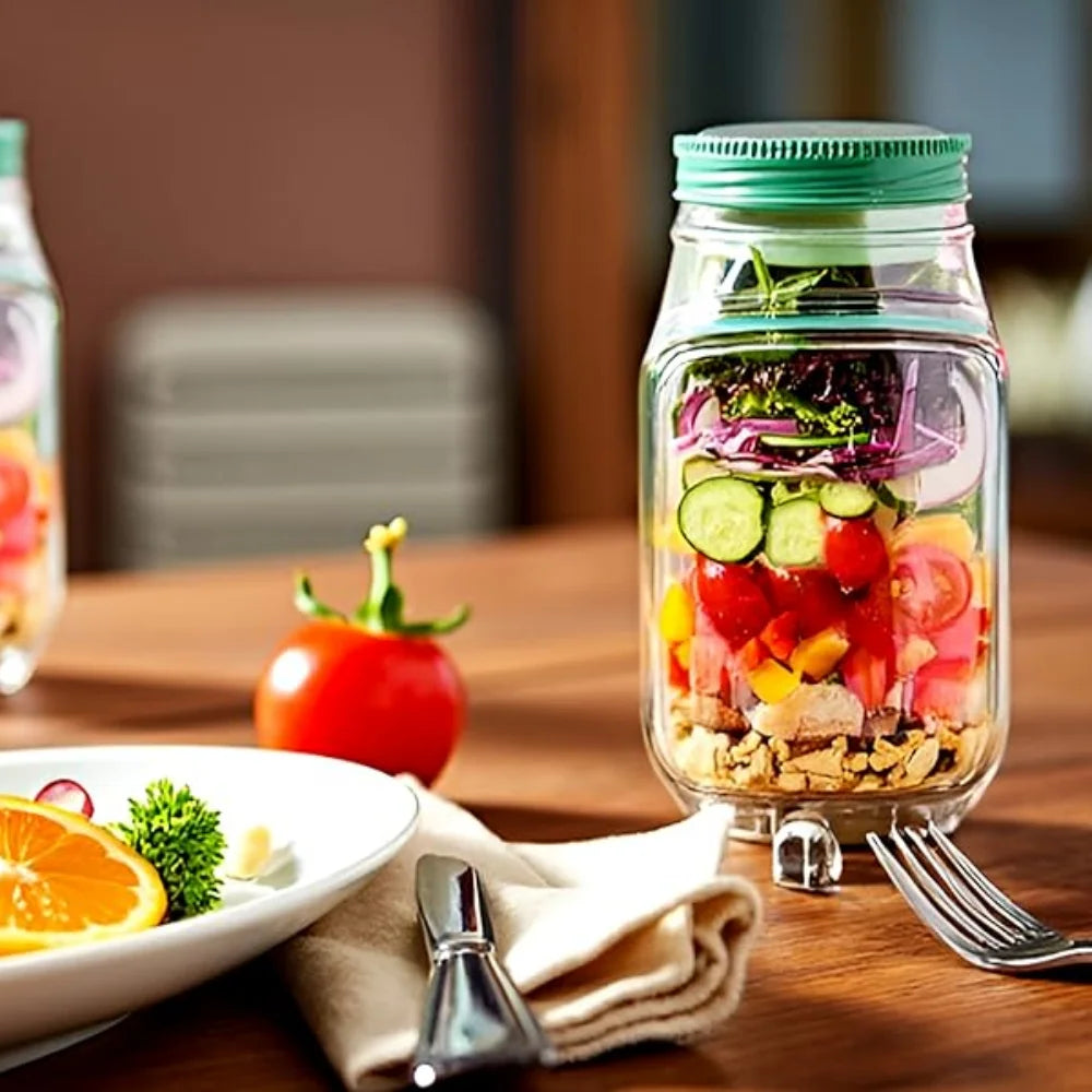 Bocal à Salade Nomade 2 en 1 – Bocal & Bol