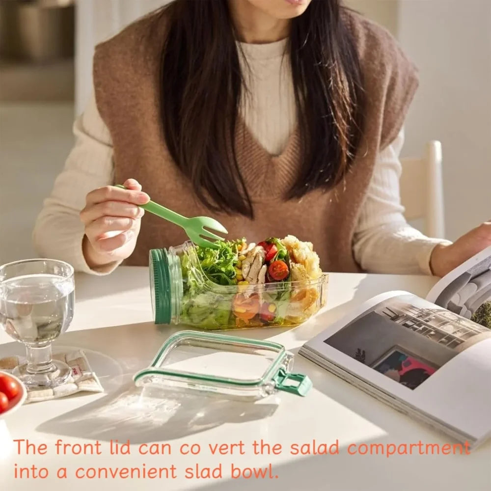 Bocal à Salade Nomade 2 en 1 – Bocal & Bol
