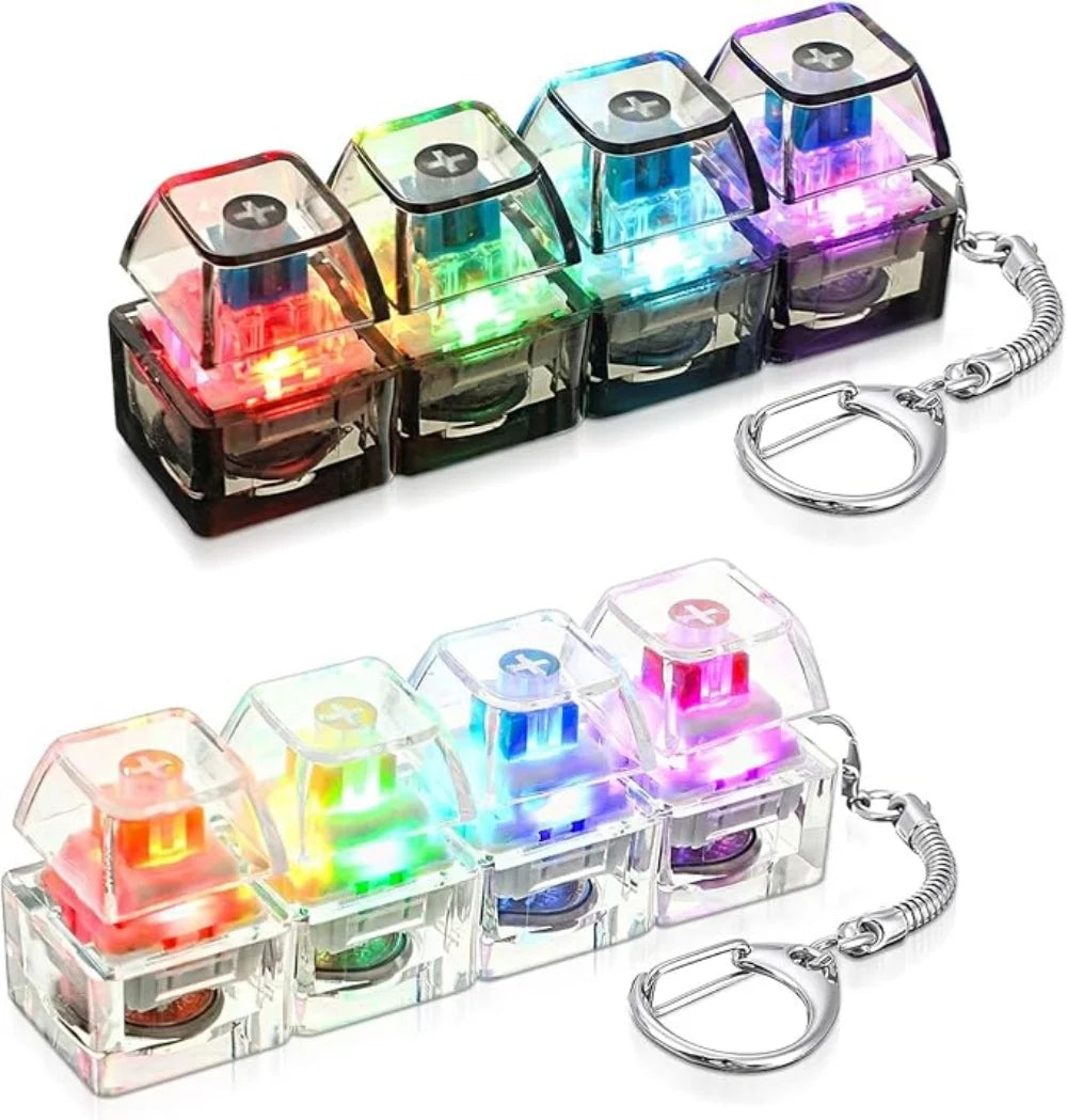 LED Key Clicker Keychain — Porte-Clés Fidget Lumineux RGB | Vyrall