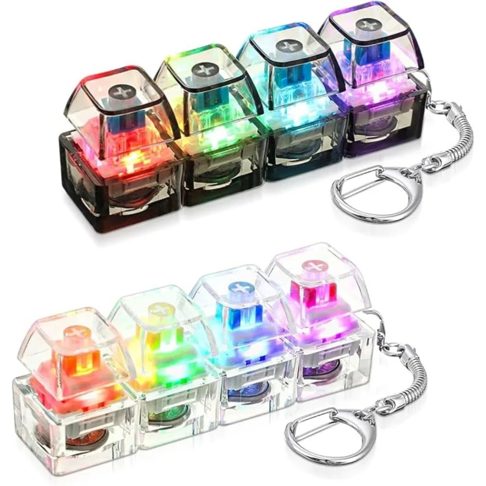 LED Key Clicker Keychain — Porte-Clés Fidget Lumineux RGB | Vyrall