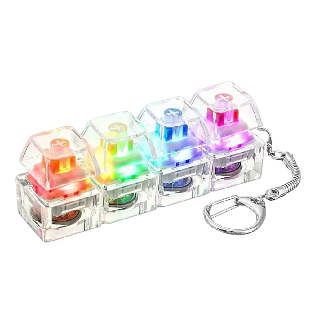 LED Key Clicker Keychain — Porte-Clés Fidget Lumineux RGB | Vyrall