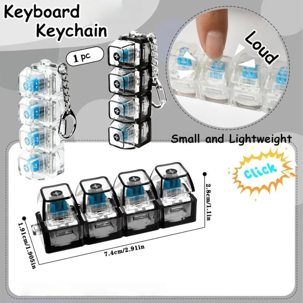 LED Key Clicker Keychain — Porte-Clés Fidget Lumineux RGB | Vyrall