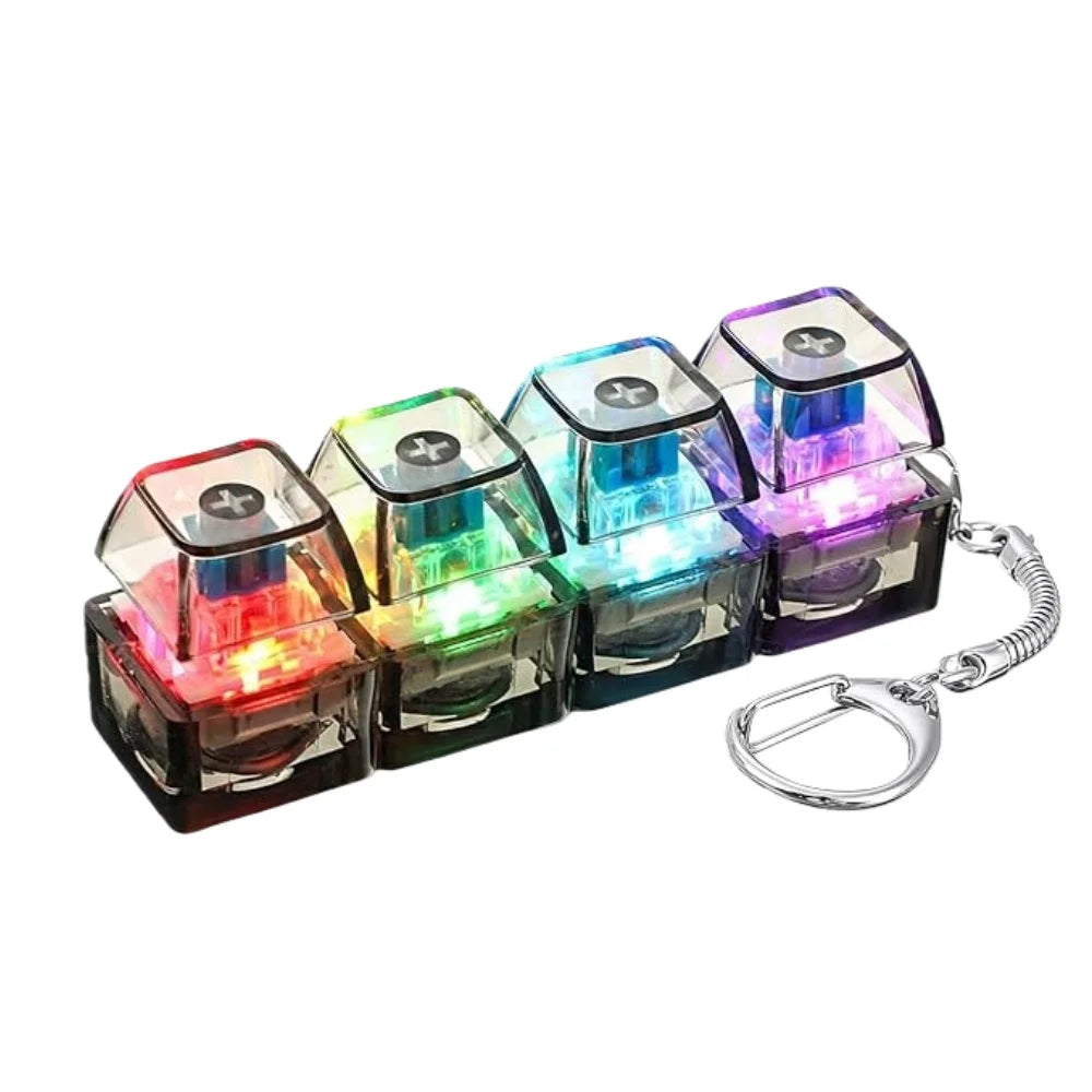 LED Key Clicker Keychain — Porte-Clés Fidget Lumineux RGB | Vyrall